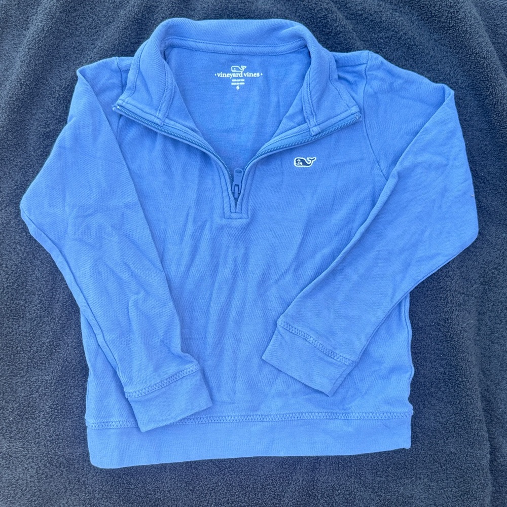 Vineyard Vines kids quarter zip sweater Sz 6